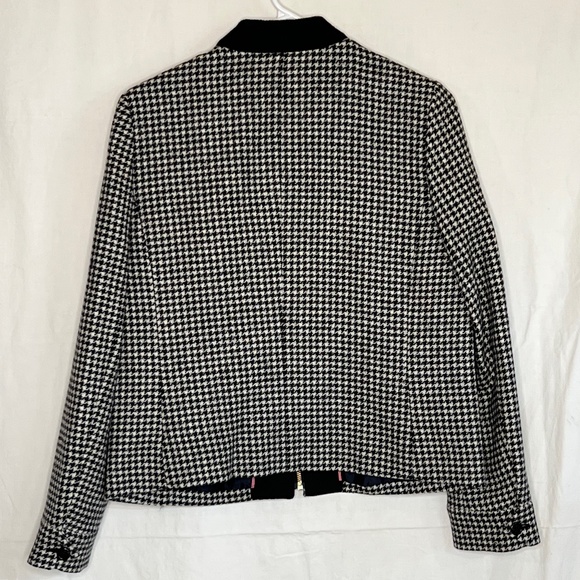 J.Crew Houndstooth Wool Bomber Jacket S - Picture 3 of 6